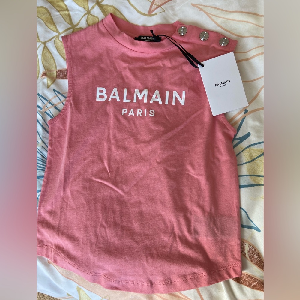 Balmain Pink Sleeveless Top for Girls!!